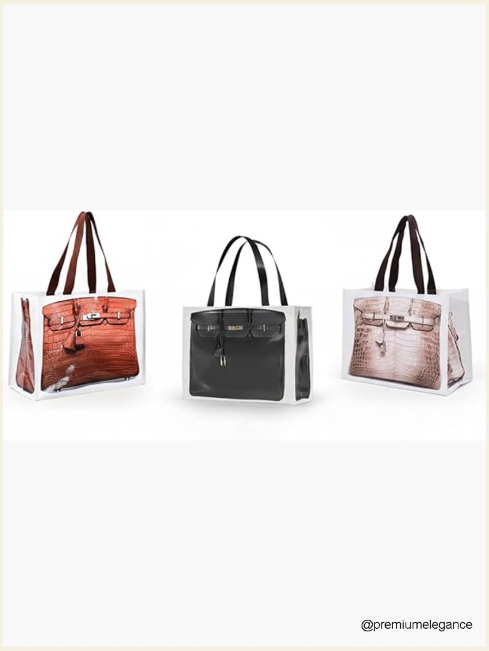 3-Pack Reusable Tote Bags – Jumbo Waterproof Grocery Bags, Fashion Parody Design